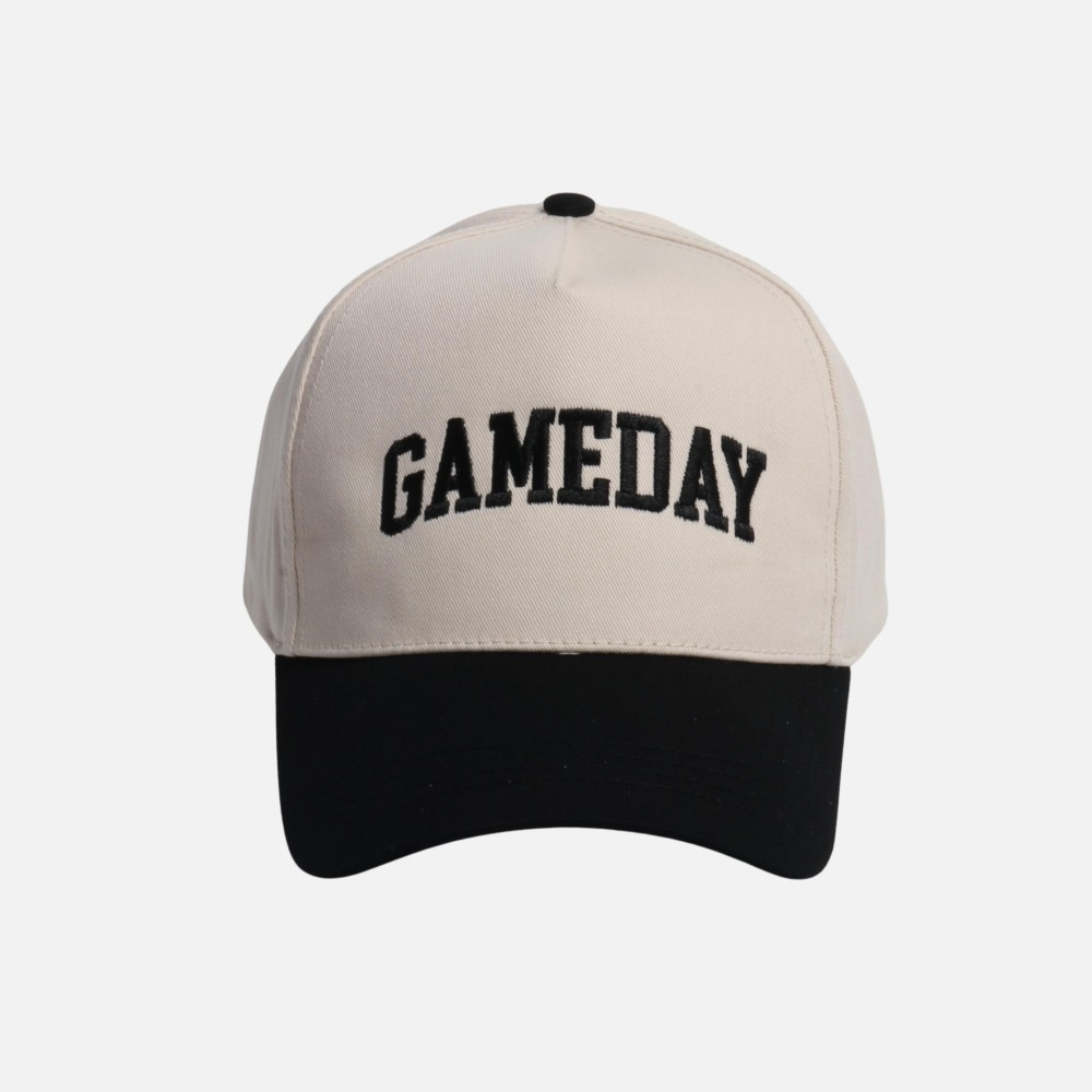 'GAMEDAY' Embroidered Two Tone Baseball Cap - One Size Fits Most - Snap Back Closure - 100% Cotton view 2