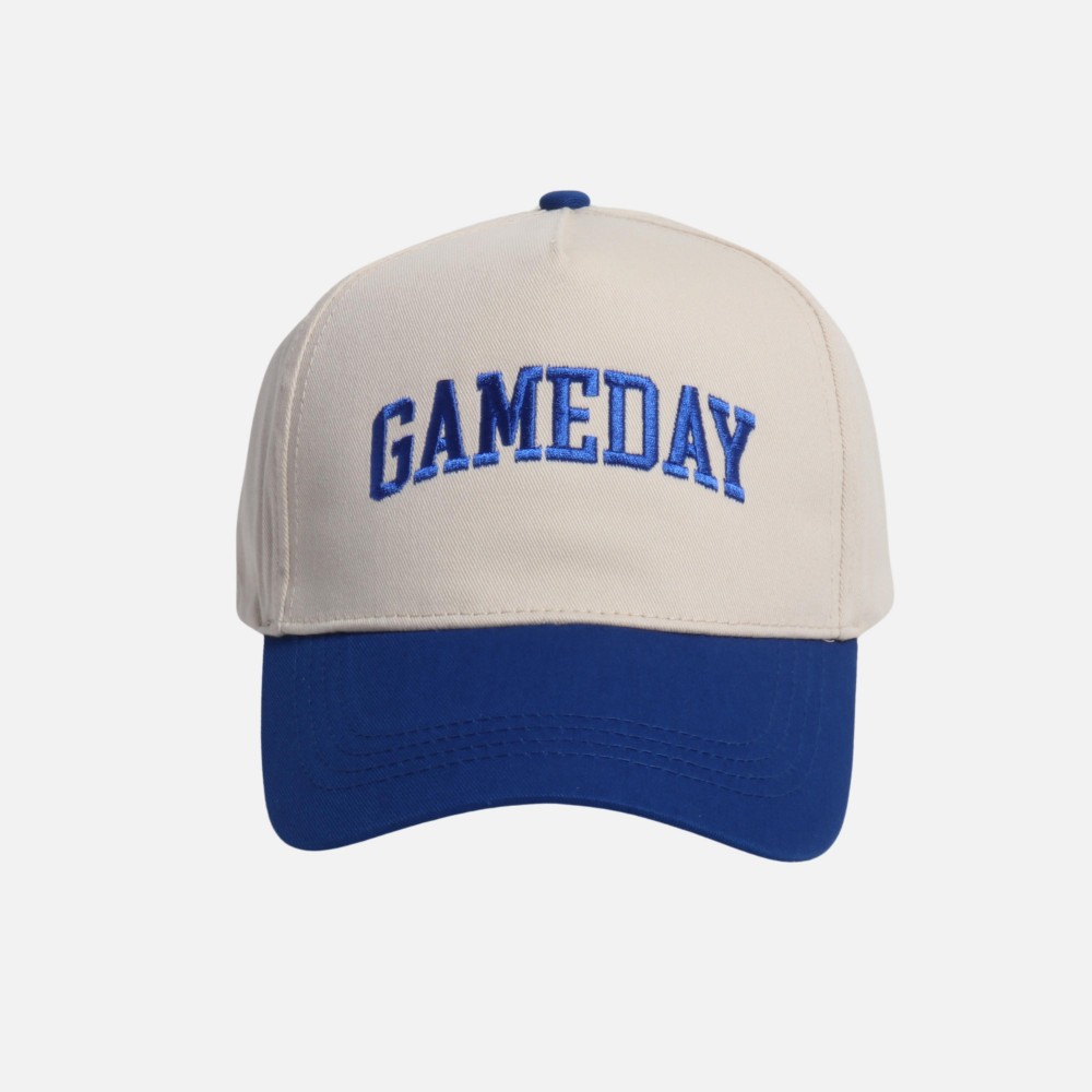 'GAMEDAY' Embroidered Two Tone Baseball Cap - One Size Fits Most - Snap Back Closure - 100% Cotton view 2