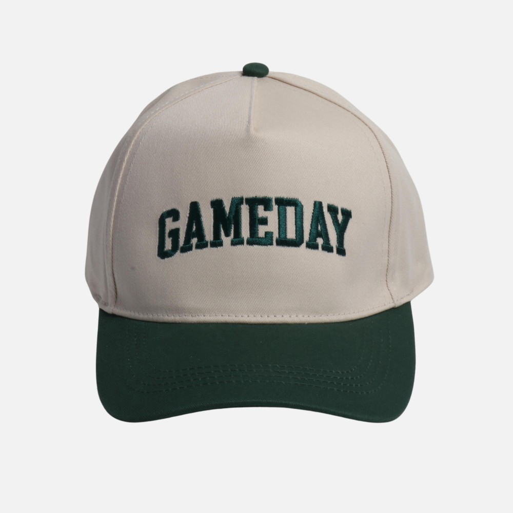 'GAMEDAY' Embroidered Two Tone Baseball Cap - One Size Fits Most - Snap Back Closure - 100% Cotton view 2