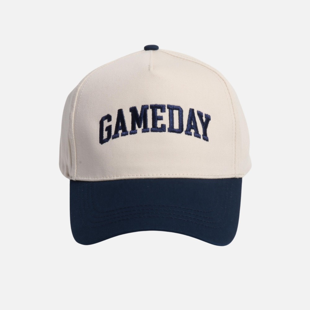 'GAMEDAY' Embroidered Two Tone Baseball Cap - One Size Fits Most - Snap Back Closure - 100% Cotton view 2