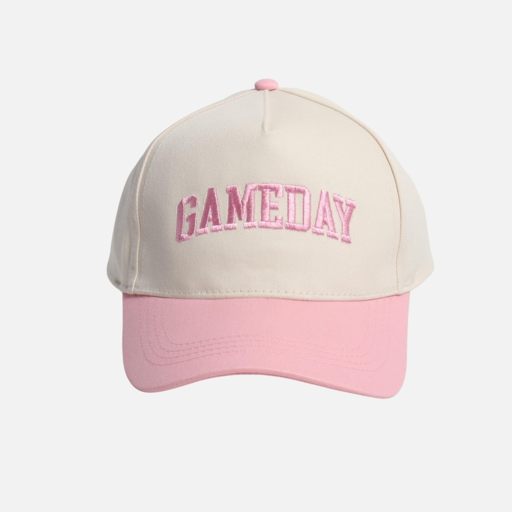'GAMEDAY' Embroidered Two Tone Baseball Cap - One Size Fits Most - Snap Back Closure - 100% Cotton view 2