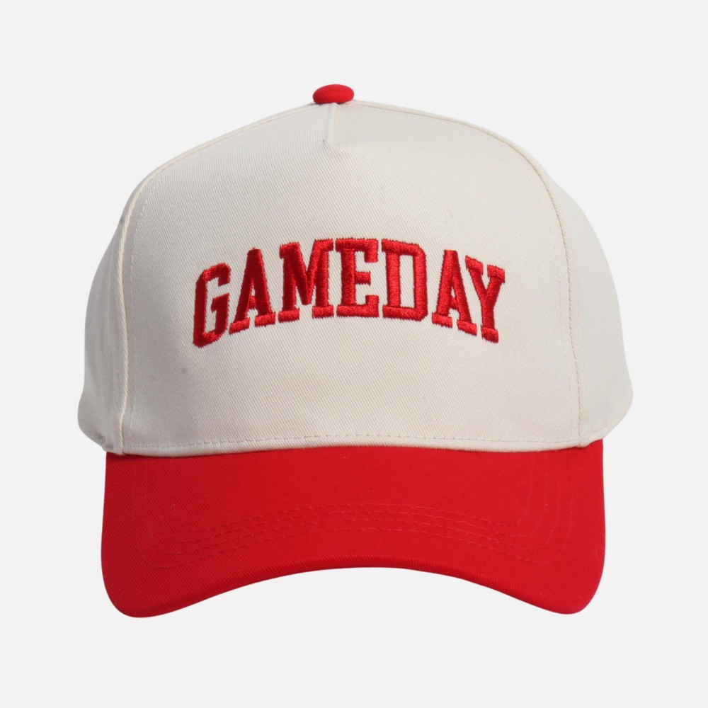 'GAMEDAY' Embroidered Two Tone Baseball Cap - One Size Fits Most - Snap Back Closure - 100% Cotton view 2