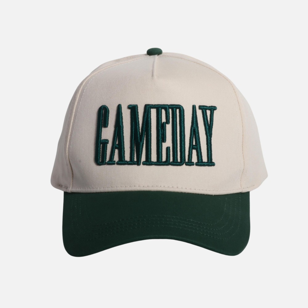 "GAMEDAY" Embroidered Two Tone Baseball Cap - One Size Fits Most - Snap Back Closure - 100% Cotton view 2