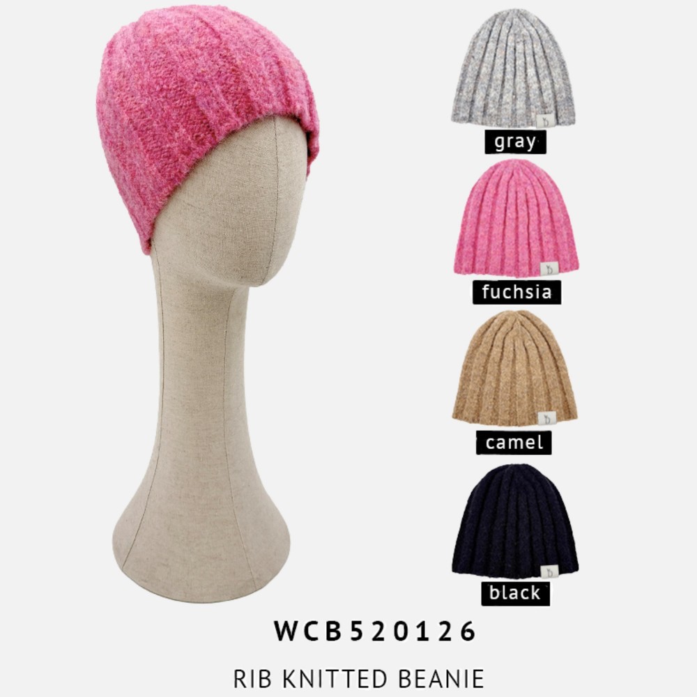 Do Everything In Love Ribbed Fuzzy Knit Beanie - One Size Fits Most - 100% Acrylic view 6