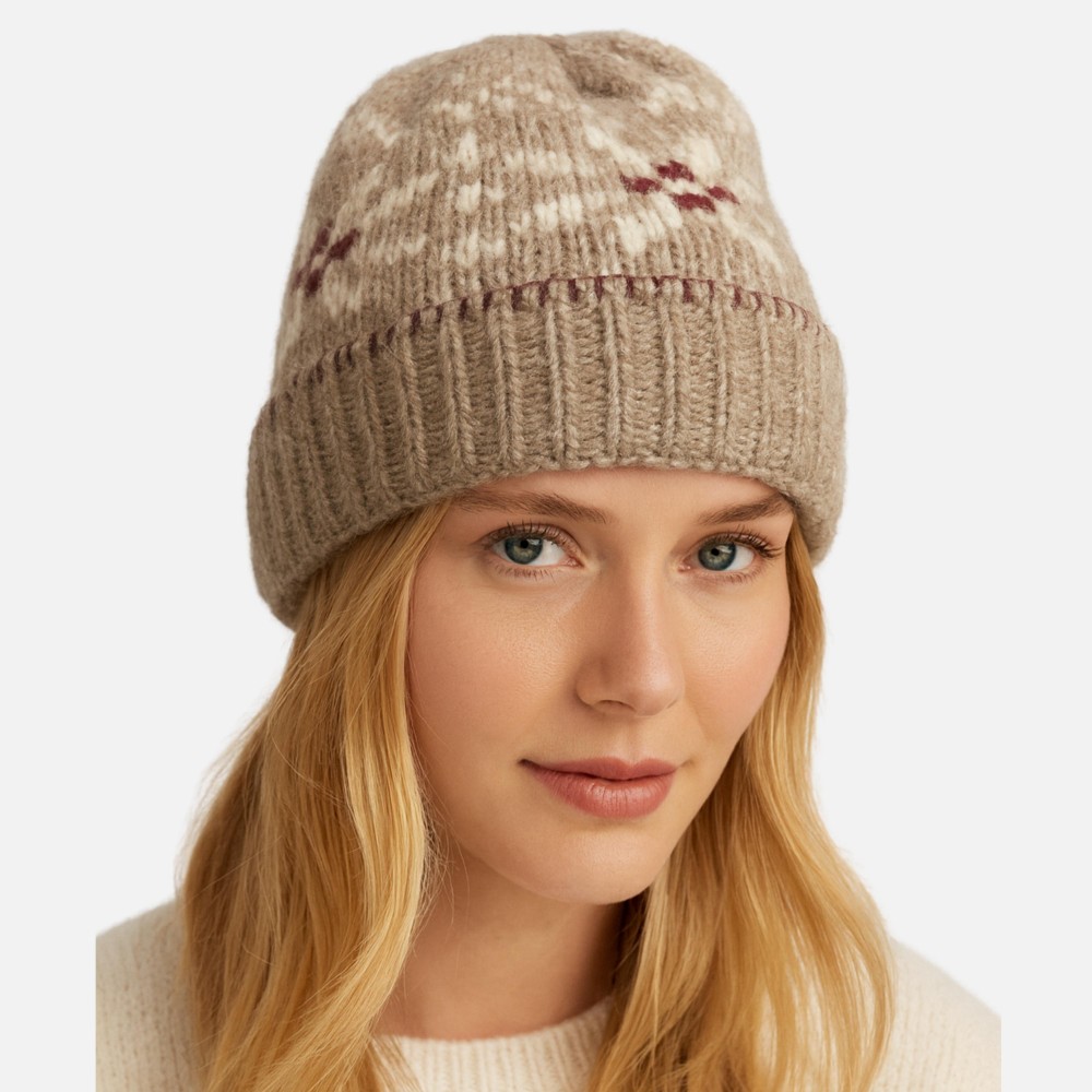 Do Everything In Love Fuzzy Knit Nordic Cuff Beanie - One Size Fits Most - 100% view 2