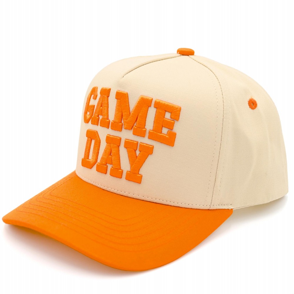 C.C TCM0015 "GAME DAY" Embroidered Two Tone Baseball Cap - One Size Fits Most - Snap Back Closure - 100% Cotton view 2