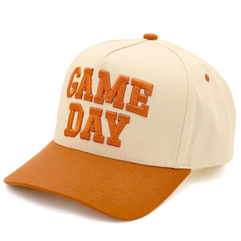 C.C TCM0015 "GAME DAY" Embroidered Two Tone Baseball Cap - One Size Fits Most - Snap Back Closure - 100% Cotton view 2