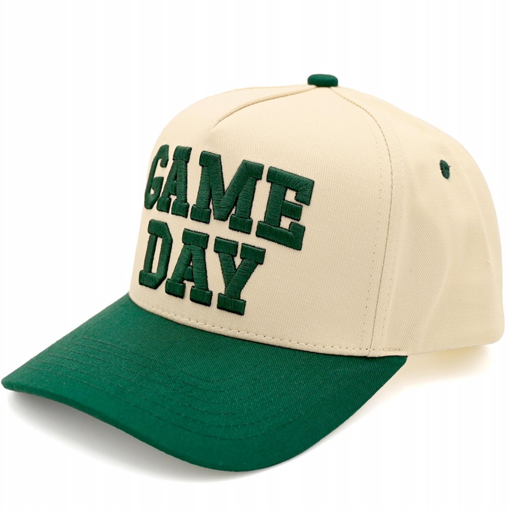 C.C TCM0015 "GAME DAY" Embroidered Two Tone Baseball Cap - One Size Fits Most - Snap Back Closure - 100% Cotton view 2