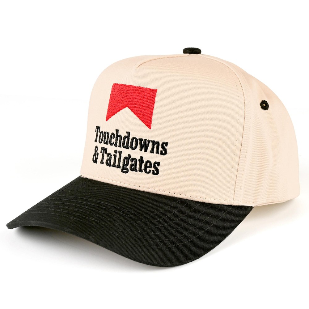 C.C TCM0056 Two Tone Canvas Embroidered "Touchdowns & Tailgates" Baseball Cap - Snap Back Closure - One Size Fits Most - 100% Cotton view 2