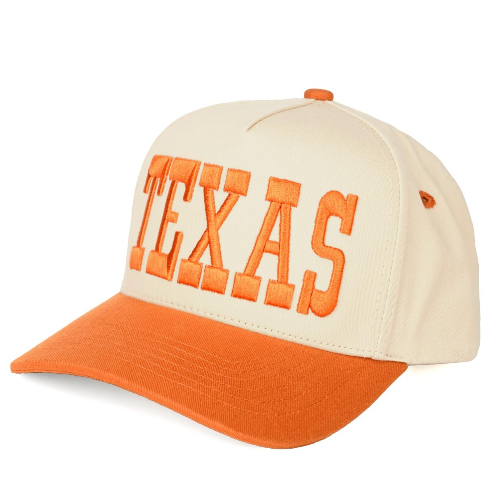 C.C TCM0025 "Texas" Embroidered Two Tone Baseball Cap - One Size Fits Most - Snap Back Closure - 100% Cotton view 2