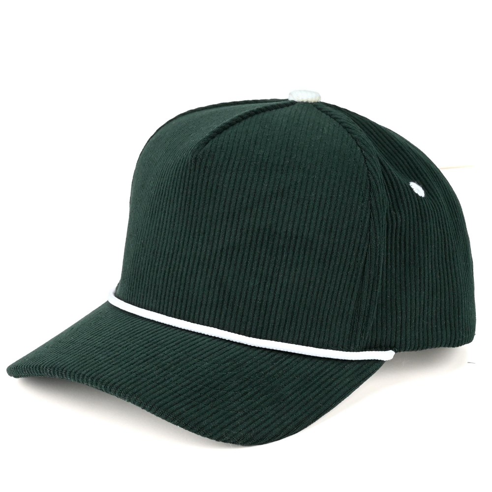 C.C TCM1005 Corduroy Cap With Rope Detail - One Size Fits Most - Snap Back Closure - 35% Cotton / 65% Polyester view 2