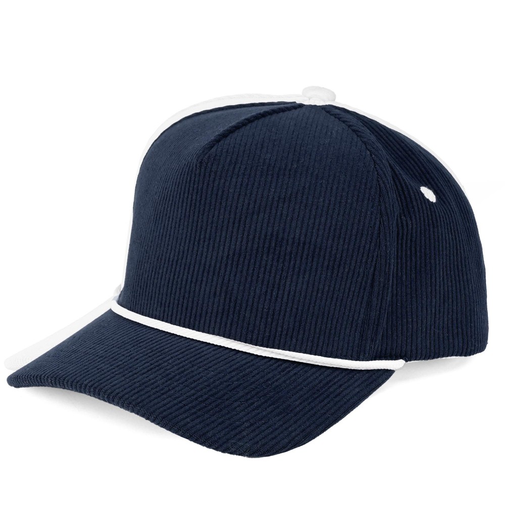 C.C TCM1005 Corduroy Cap With Rope Detail - One Size Fits Most - Snap Back Closure - 35% Cotton / 65% Polyester view 2