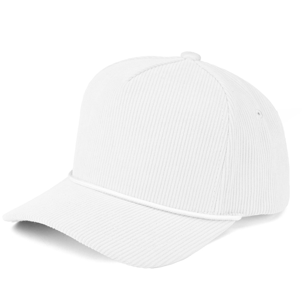 C.C TCM1005 Corduroy Cap With Rope Detail - One Size Fits Most - Snap Back Closure - 35% Cotton / 65% Polyester view 2