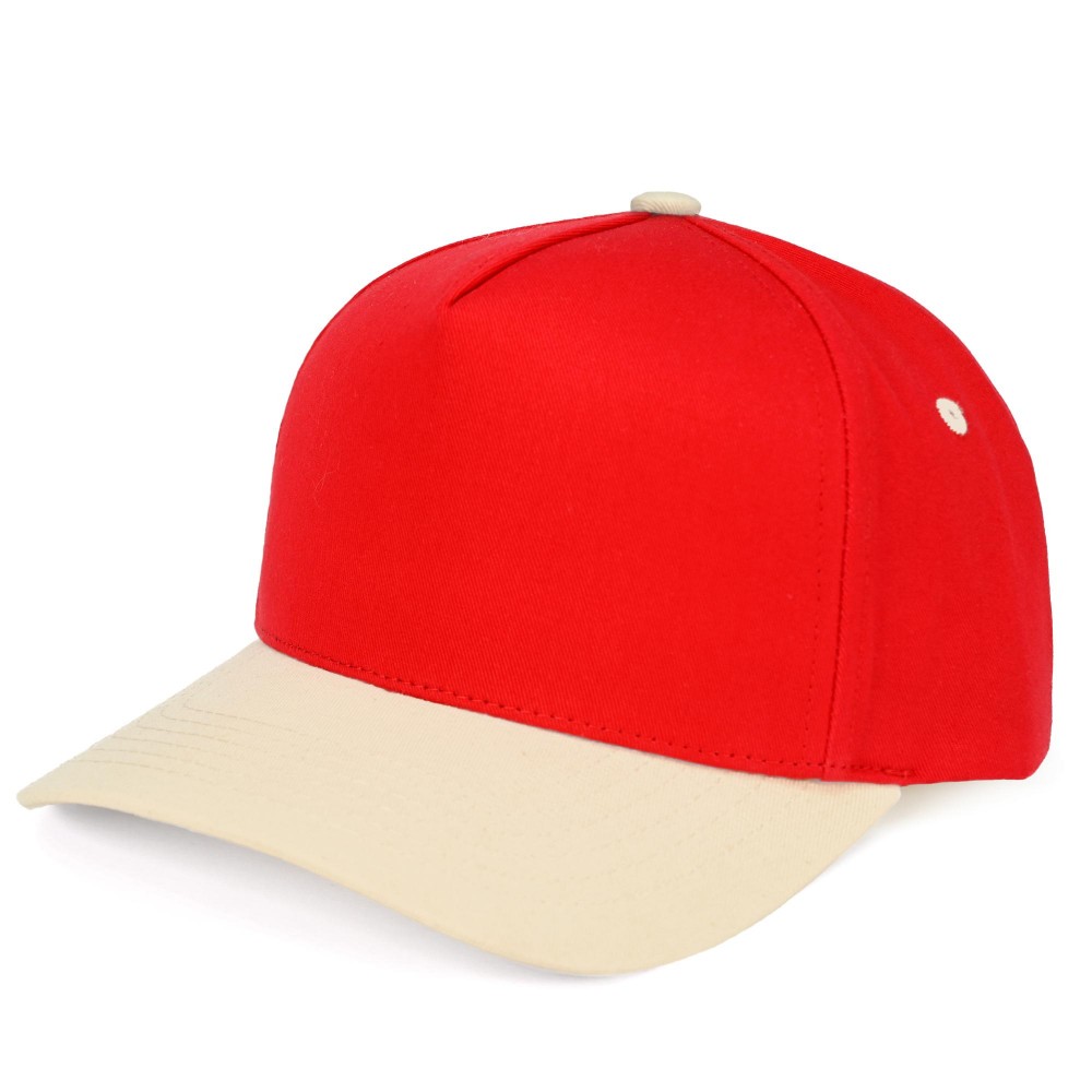 C.C TCM0002 Two Tone Canvas Trucker Cap - Snap Back Closure - One Size Fits Most - 100% Cotton view 2