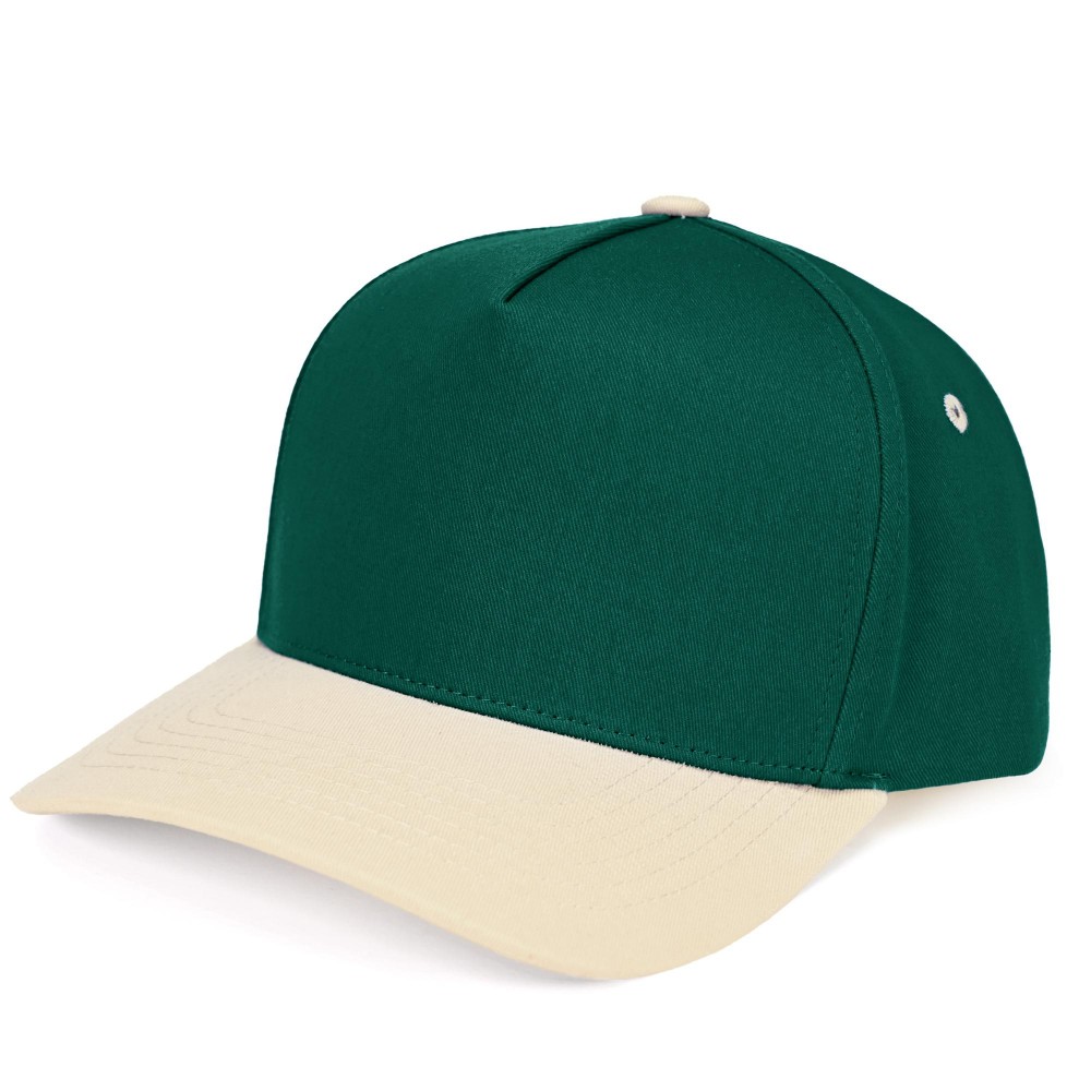 C.C TCM0002 Two Tone Canvas Trucker Cap - Snap Back Closure - One Size Fits Most - 100% Cotton view 2