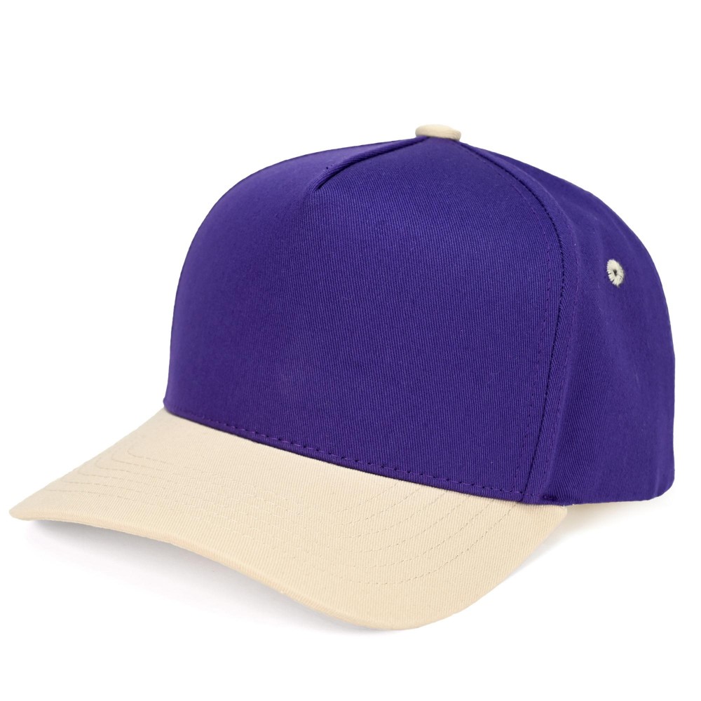 C.C TCM0002 Two Tone Canvas Trucker Cap - Snap Back Closure - One Size Fits Most - 100% Cotton view 2
