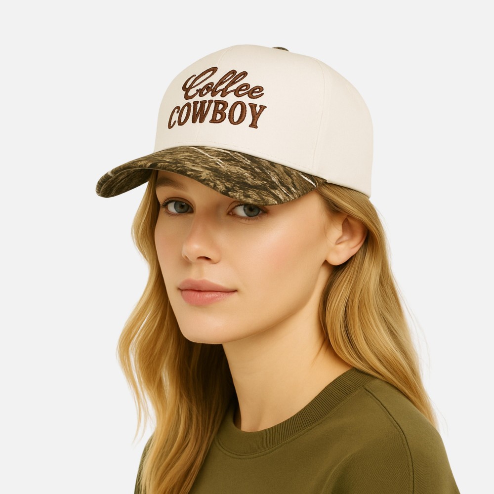 Do Everything In Love "Coffee Cowboy" Embroidered Two Tone Baseball Cap - One Size Fits Most - Snap Back Closure - 100% Cotton view 2