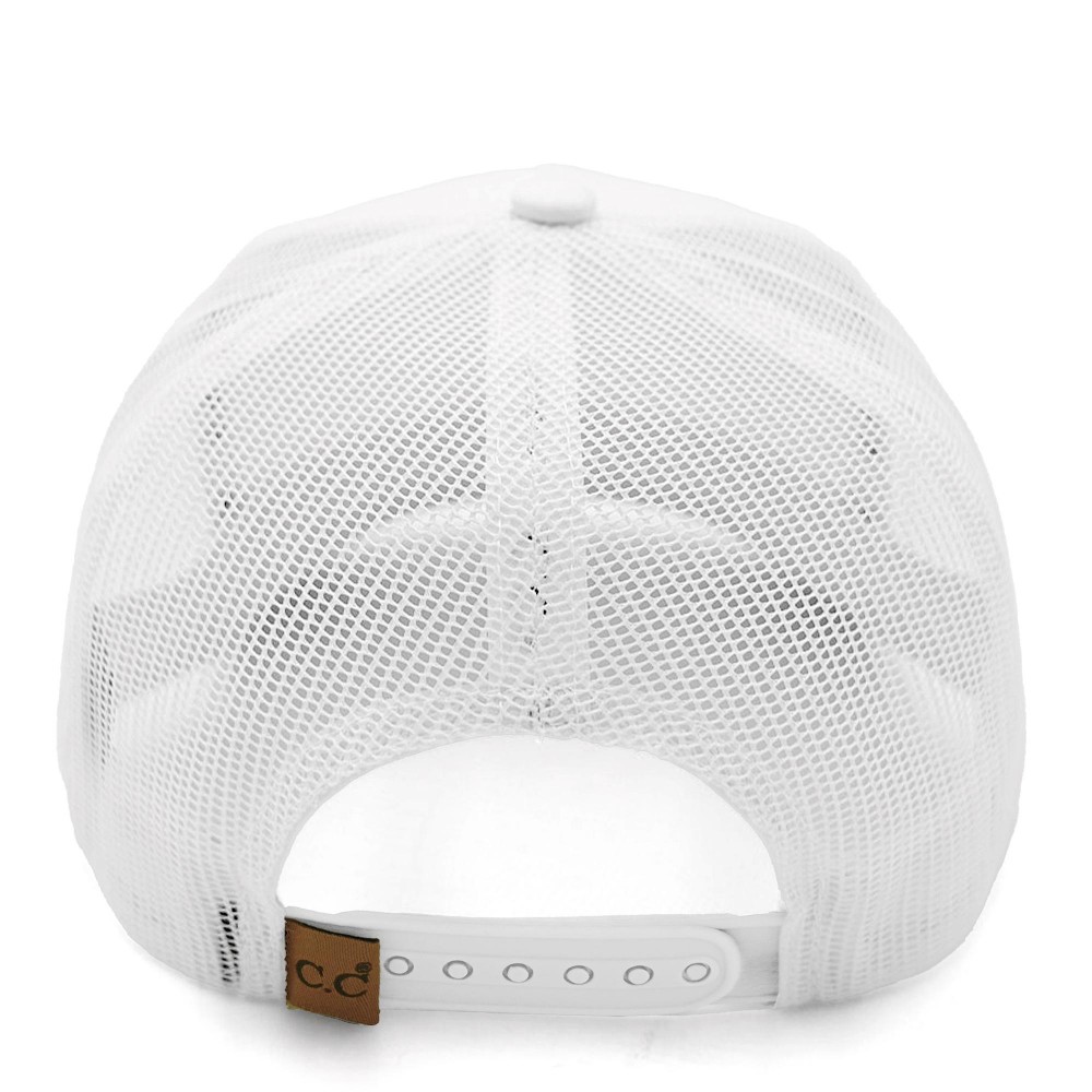 C.C TCM1010 Canvas Baseball Cap With Embroidered Leaves Detail - Snap Back Closure - One Size Fits Most - 100% Cotton view 4