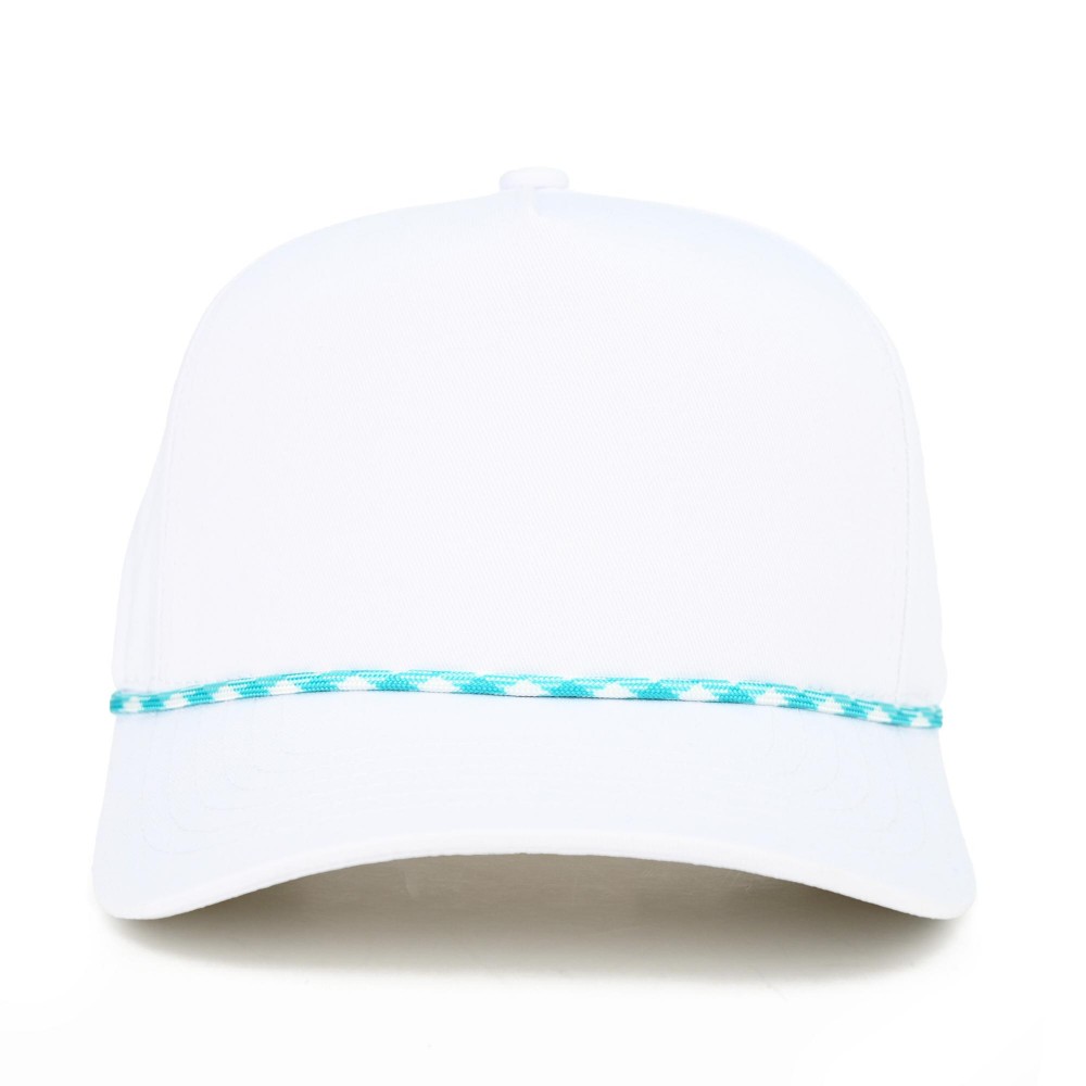 C.C TCM1014 Canvas Baseball Cap With Two Tone Rope Detail - Snap Back Closure - One Size Fits Most - 100% Cotton view 2
