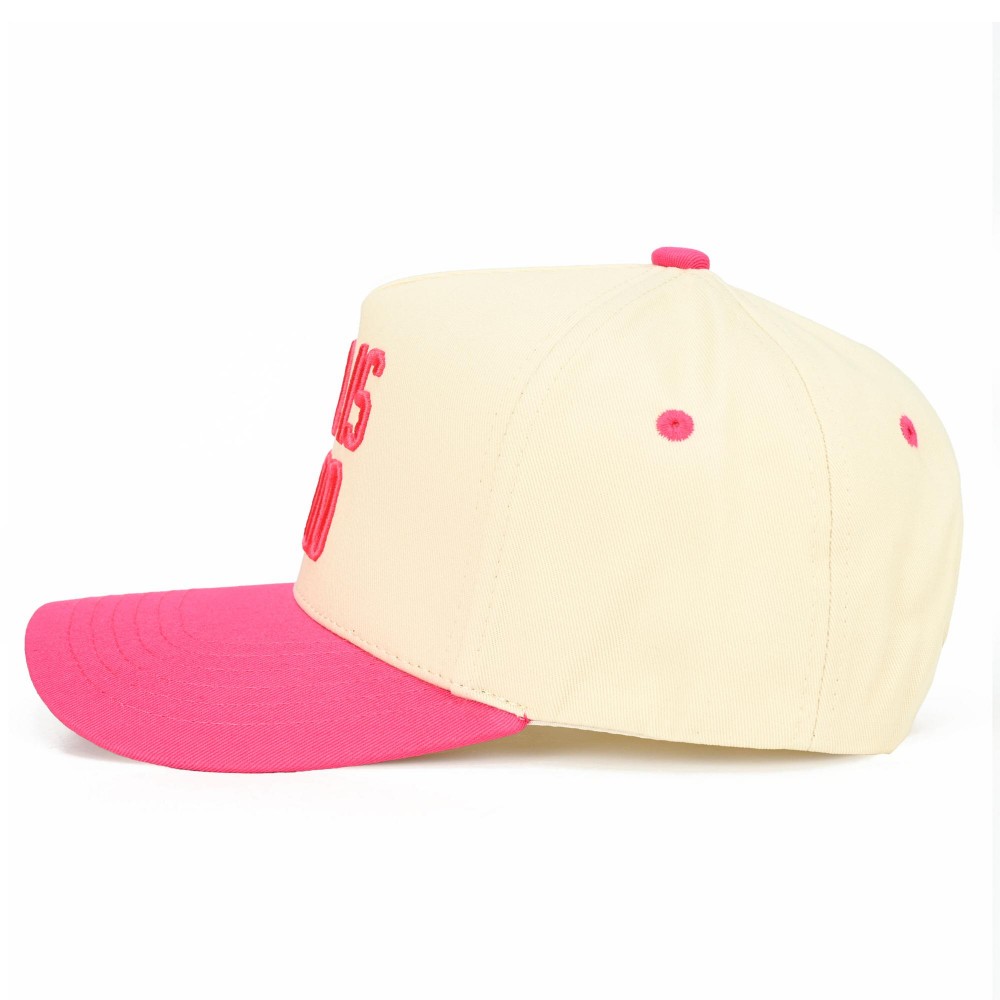 C.C TCM0093 Two Tone "GOD ID GOOD" Canvas Embroidered Baseball Cap - Snap Back Closure - One Size Fits Most - 100% Cotton view 4