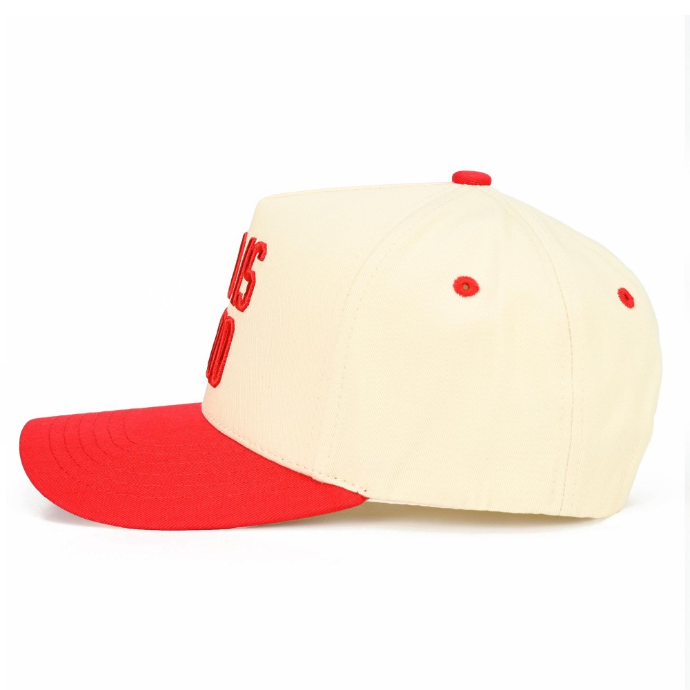 C.C TCM0093 Two Tone "GOD ID GOOD" Canvas Embroidered Baseball Cap - Snap Back Closure - One Size Fits Most - 100% Cotton view 4