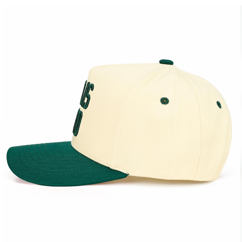 C.C TCM0093 Two Tone "GOD ID GOOD" Canvas Embroidered Baseball Cap - Snap Back Closure - One Size Fits Most - 100% Cotton view 4