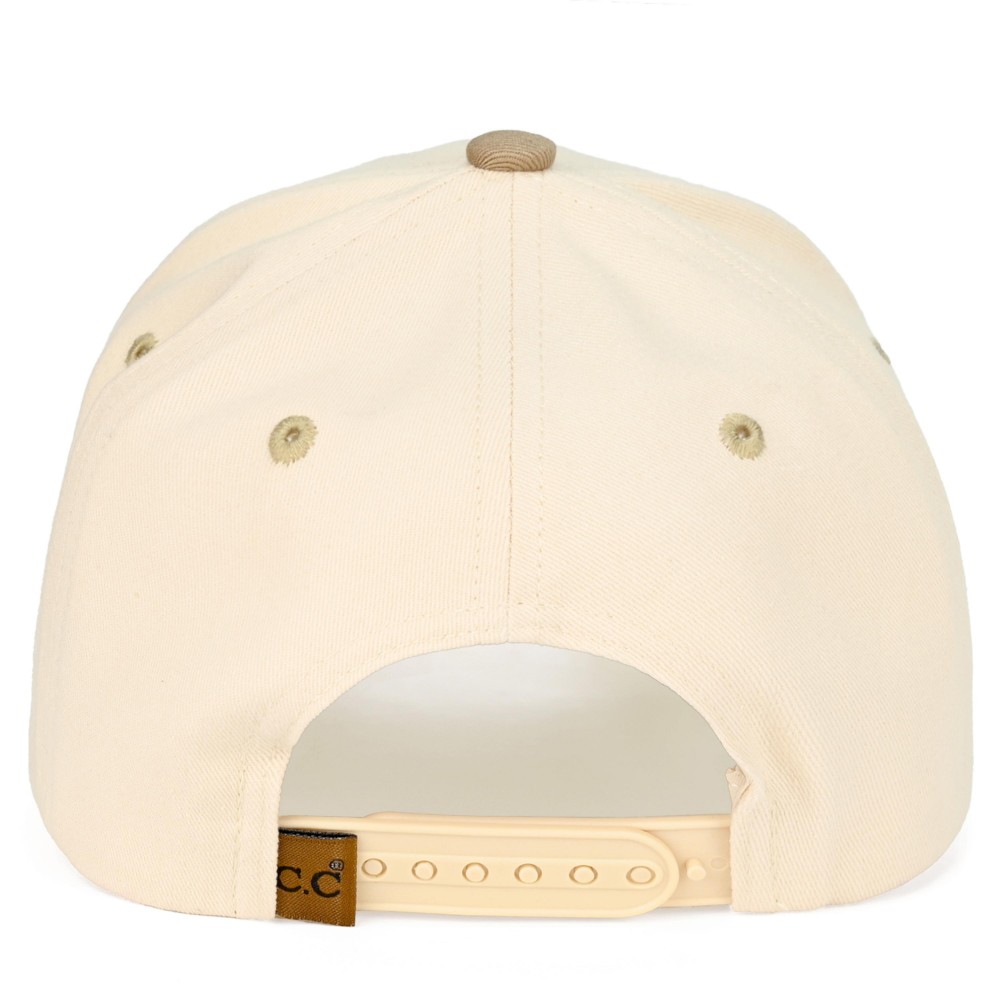 C.C TCM0094 Two Tone "He Still Does Miracles'" Canvas Embroidered Baseball Cap - Snap Back Closure - One Size Fits Most - 100% Cotton view 6