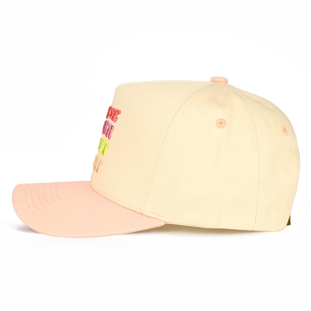 C.C TCM0134 Two Tone Canvas Embroidered "Sunrise Sunburn Sunset Repeat" Baseball Cap - Snap Back Closure - One Size Fits Most - 100% Cotton view 4
