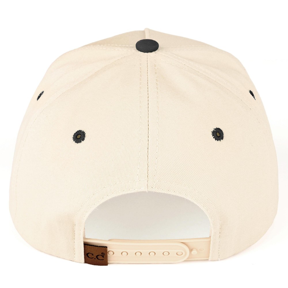 C.C TCM0140 Two Tone "CEO OF BAD DECISIONS" Canvas Embroidered Baseball Cap - Snap Back Closure - One Size Fits Most - 100% Cotton view 6