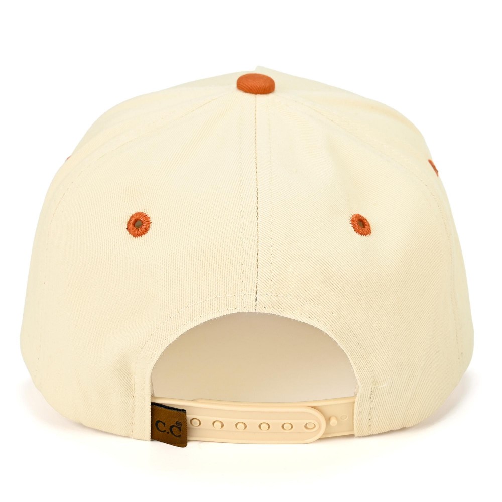 C.C TCM0146 Two Tone "GONE HIKING" Canvas Embroidered Baseball Cap - Snap Back Closure - One Size Fits Most - 100% Cotton view 6