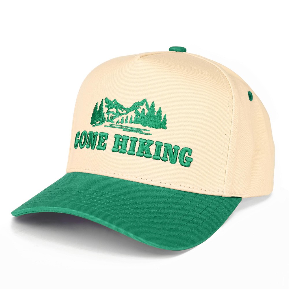 C.C TCM0146 Two Tone "GONE HIKING" Canvas Embroidered Baseball Cap - Snap Back Closure - One Size Fits Most - 100% Cotton view 2