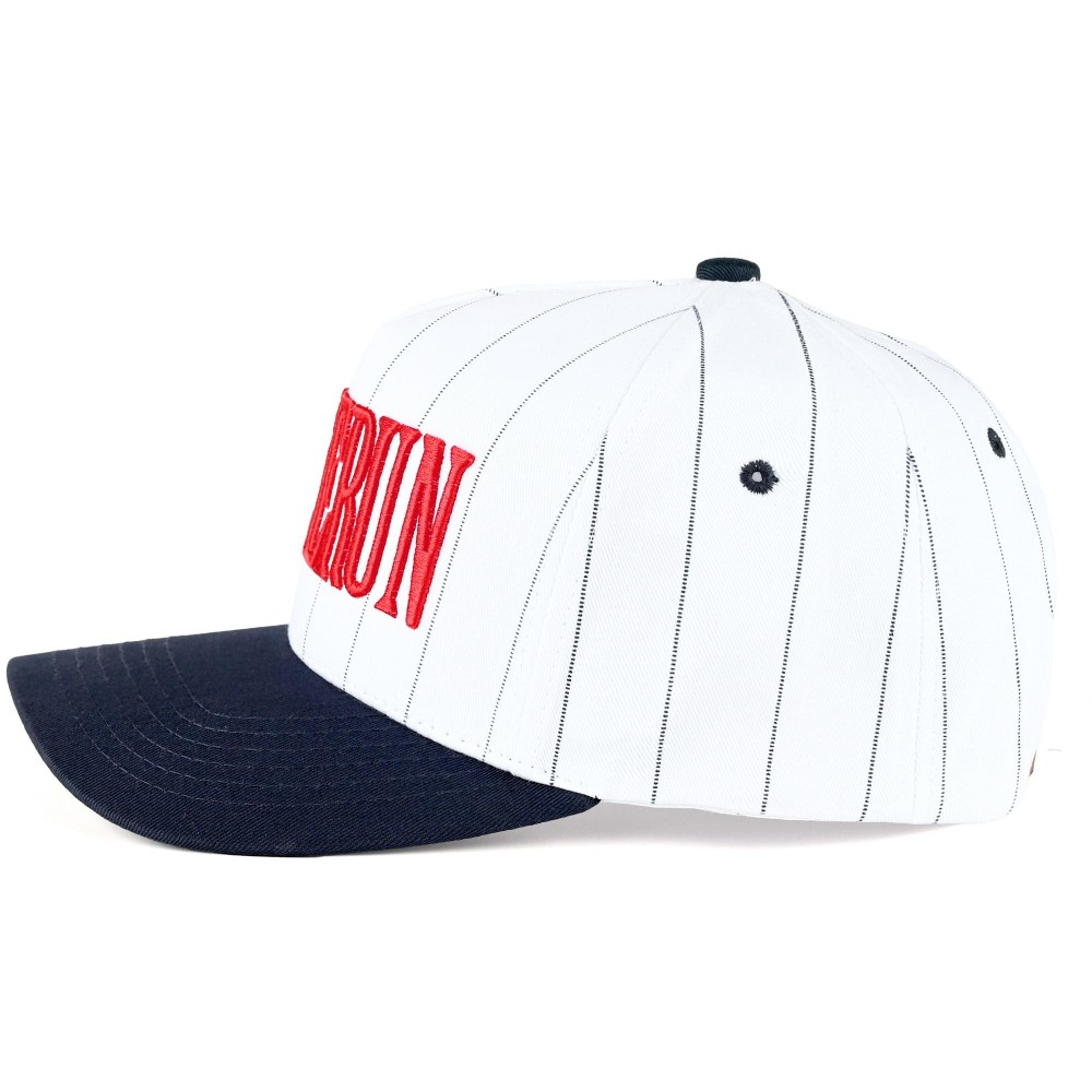 C.C TCM0074 Two Tone & Pin Stripe Canvas Embroidered "HOMERUN" Baseball Cap - Snap Back Closure - One Size Fits Most - 100% Cotton view 4