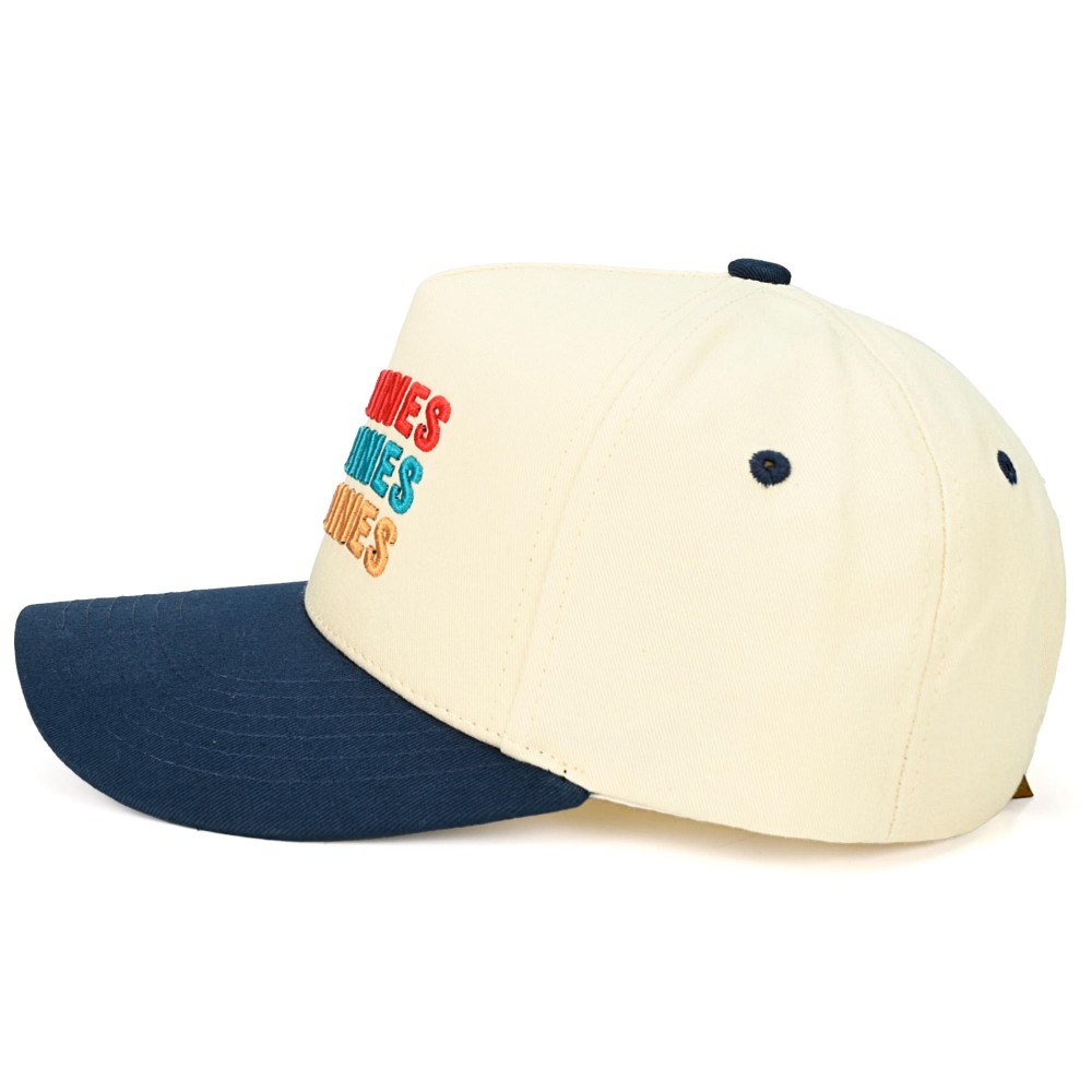 C.C TCM0084 Two Tone "Sardines" Canvas Embroidered Baseball Cap - Snap Back Closure - One Size Fits Most - 100% Cotton view 4