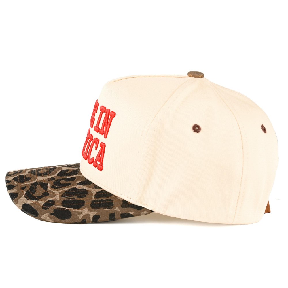 C.C TCM0091 Two Tone "Made In America" Canvas Embroidered Baseball Cap - Snap Back Closure - One Size Fits Most - 100% Cotton view 4