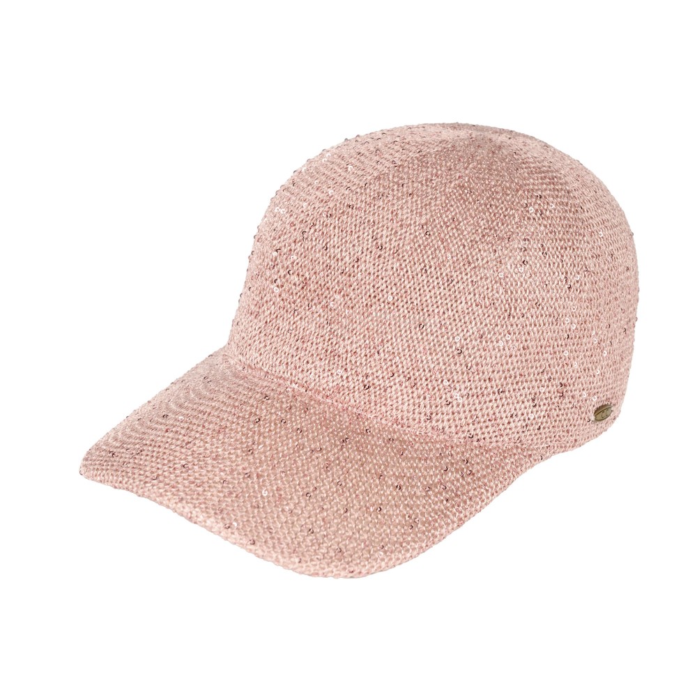 C.C BAH0001 Sequin Baseball Cap - One Size Fits Most - Sweatband Inside - Velcro Closure - 100% Polyester view 2