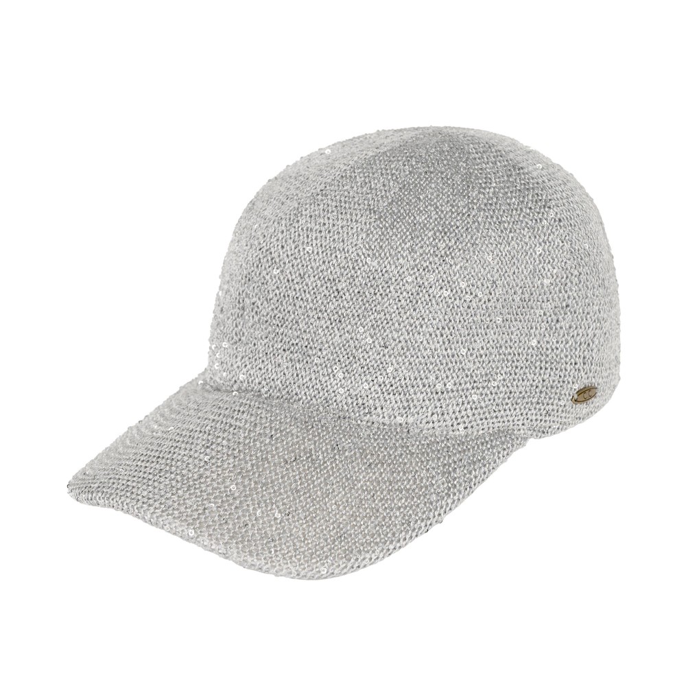 C.C BAH0001 Sequin Baseball Cap - One Size Fits Most - Sweatband Inside - Velcro Closure - 100% Polyester view 2
