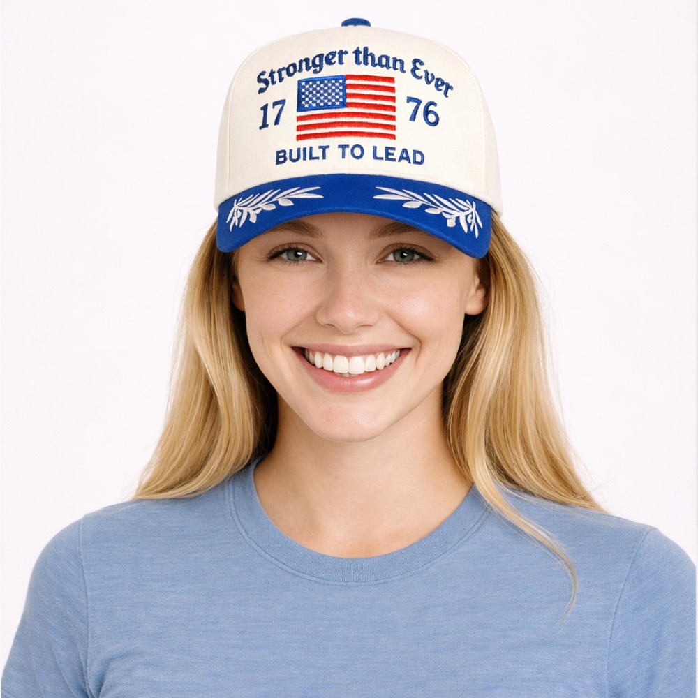 Do Everything In Love "Stronger Than Ever Built To Lead" Embroidered Baseball Cap - One Size Fits Most - Snap Back Closure - 100% Cotton view 2