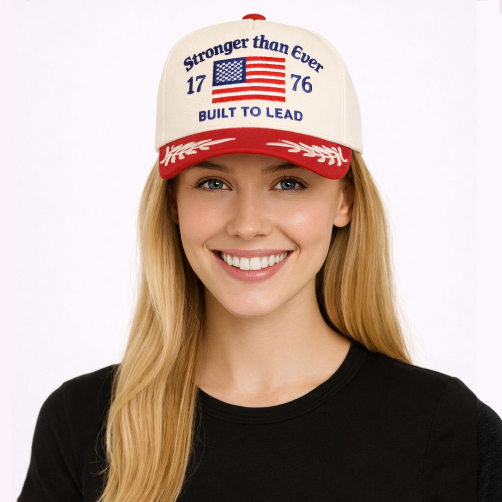 Do Everything In Love "Stronger Than Ever Built To Lead" Embroidered Baseball Cap - One Size Fits Most - Snap Back Closure - 100% Cotton view 2