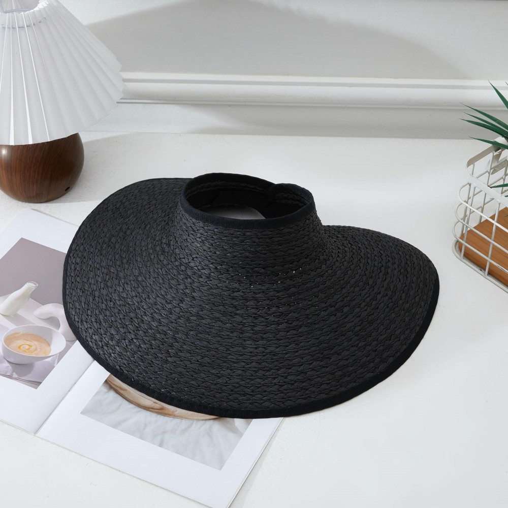 Straw Sun Visor - One Size Fits Most - 100% Paper view 2