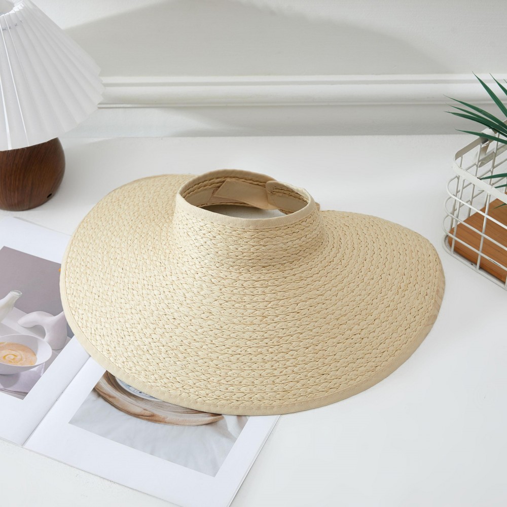 Straw Sun Visor - One Size Fits Most - 100% Paper view 2