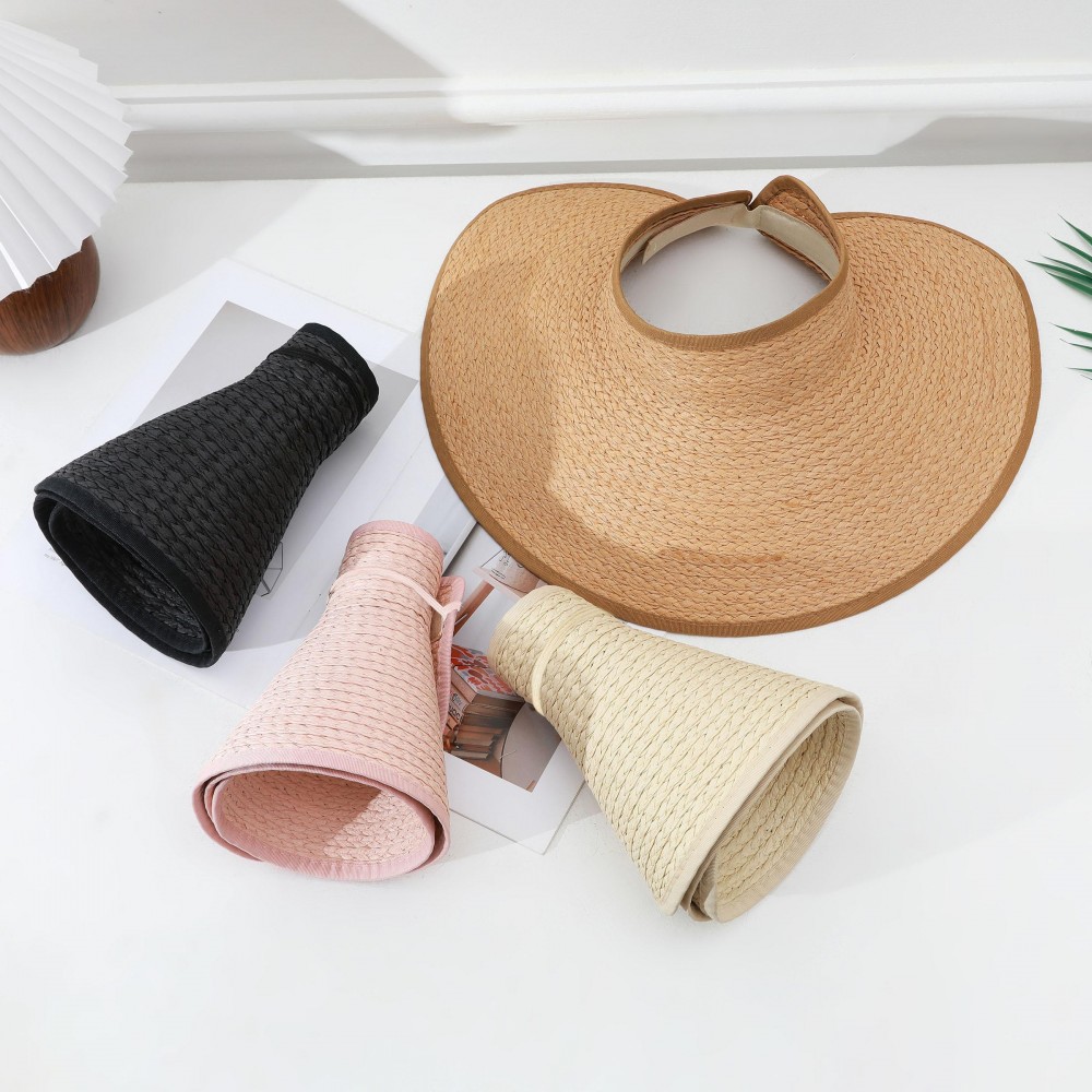 Straw Sun Visor - One Size Fits Most - 100% Paper view 4