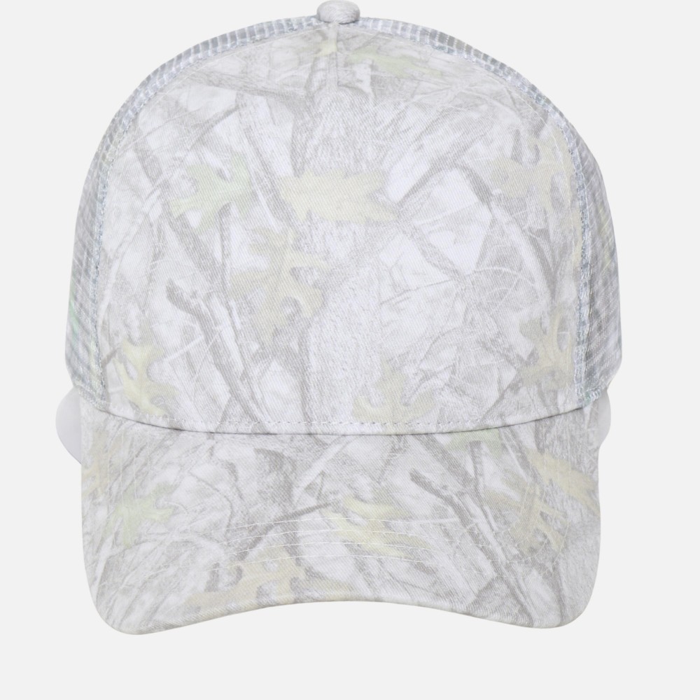 Camo Trucker Cap With Mesh Back - Snap Back Closure - One Size Fits Most - 100% Cotton view 2
