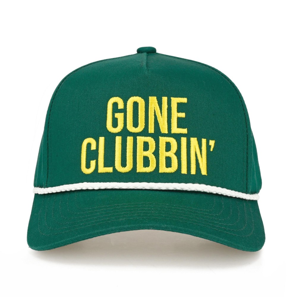 C.C TCM0190 Canvas Embroidered "Gone Clubbin'" Baseball Cap With Twisted Rope Detail - Snap Back Closure - One Size Fits Most - 100% Cotton view 4