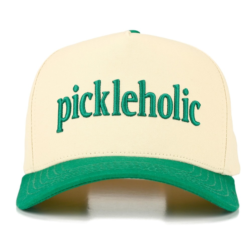 TCM0216 "Pickleholic" Embroidered Two Tone Baseball Cap - One Size Fits Most - Snap Back Closure - 100% Cotton view 4