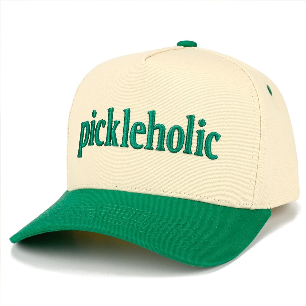 TCM0216 "Pickleholic" Embroidered Two Tone Baseball Cap - One Size Fits Most - Snap Back Closure - 100% Cotton view 6