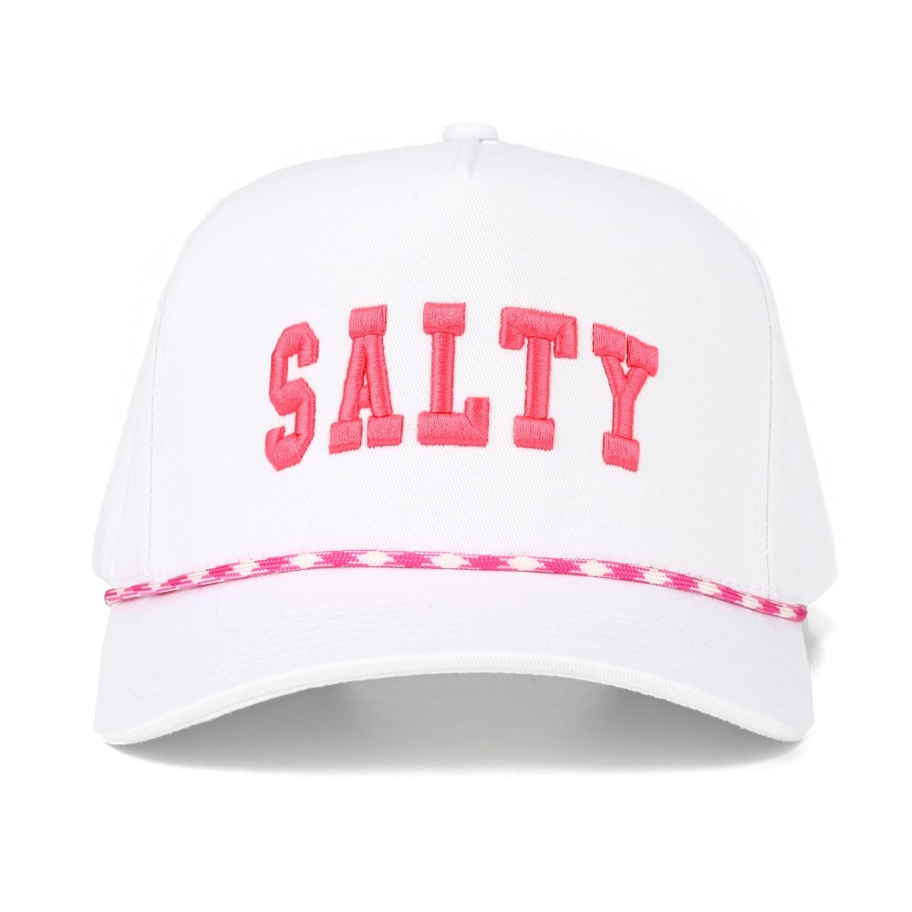 TCM0198 "SALTY" Embroidered Baseball Cap With Rope Detail - Snap Back Closure - One Size Fits Most - 100% Cotton view 2