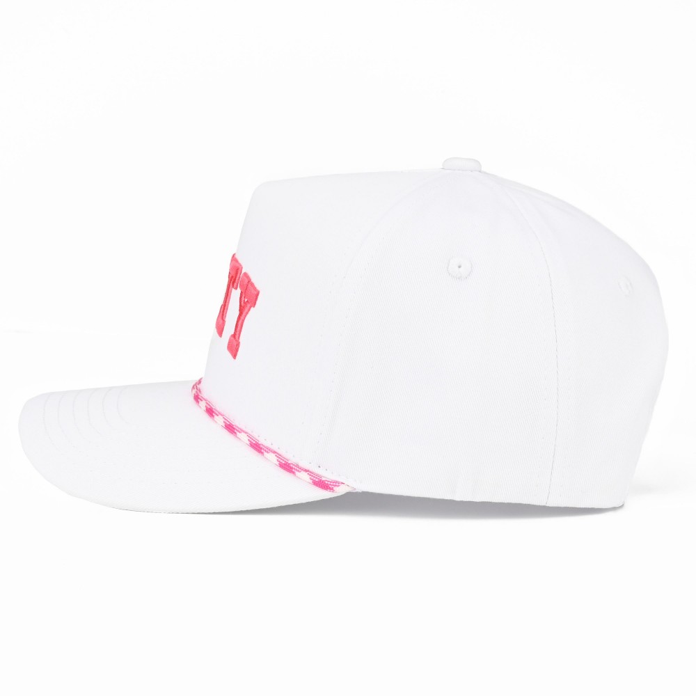 TCM0198 "SALTY" Embroidered Baseball Cap With Rope Detail - Snap Back Closure - One Size Fits Most - 100% Cotton view 6