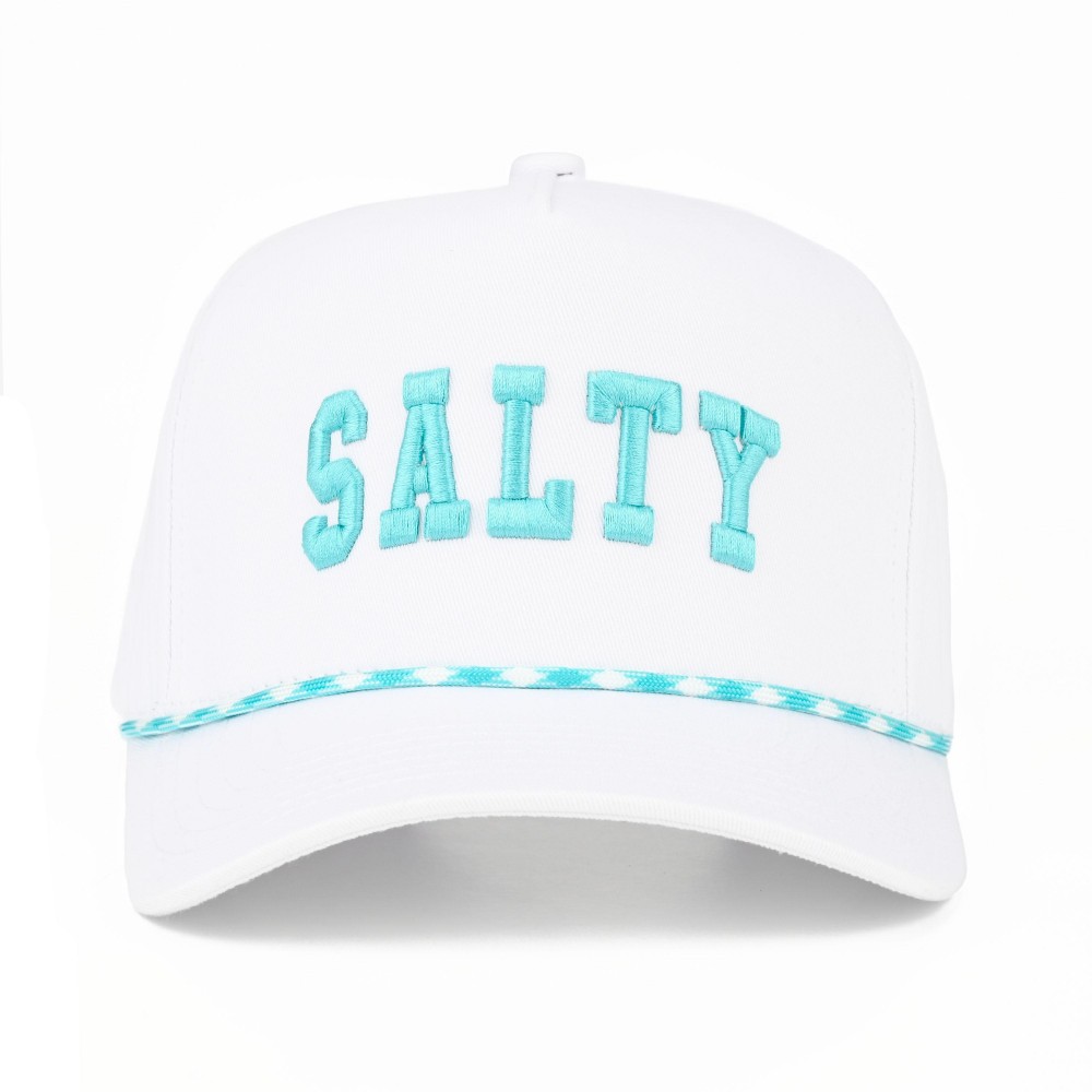 TCM0198 "SALTY" Embroidered Baseball Cap With Rope Detail - Snap Back Closure - One Size Fits Most - 100% Cotton view 4