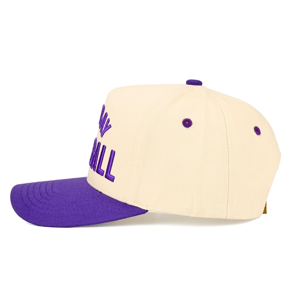 C.C TCM0013 Two Tone "SUNDAY FOOTBALL" Canvas Embroidered Baseball Cap - Snap Back Closure - One Size Fits Most - 100% Cotton view 4