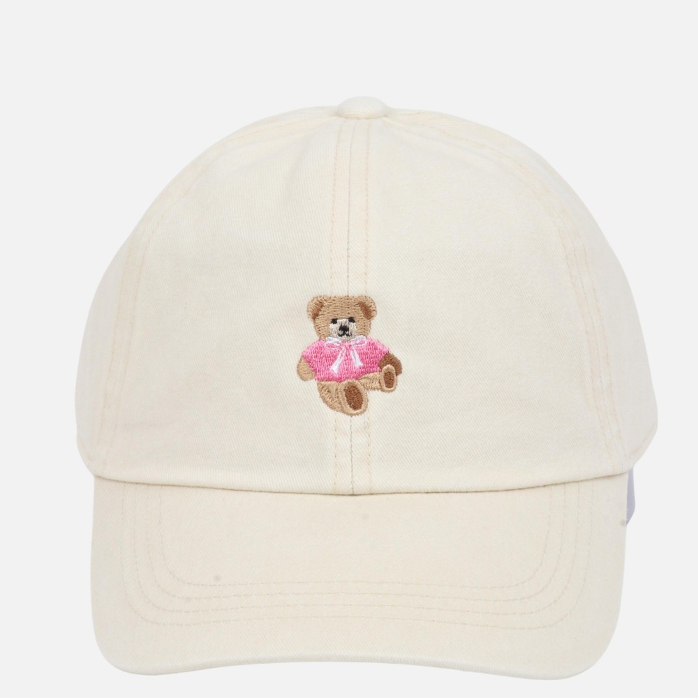 Teddy Bear In Bow Sweater Embroidered Baseball Cap - One Size Fits Most - Slide Buckle Adjustment - 100% Cotton view 2